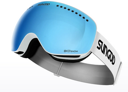 SunGod Snipers - Skibril - Sferische spiegelende lens - Wit/Zwart
