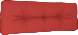 vidaXL - Palletkussen - 120x40x12 - cm - stof - rood