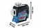 Bosch GLL 3-80 C - Lijnlaser - 12 V (2,0 Ah) accu + lader + richtplaat + etui