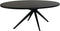 HSM Collection-Ovale Eettafel-220x100x76-Zwart-Mango/Metaal