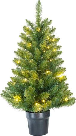 Black Box Trees Riverton - Kunstkerstboom met LED Verlichting - H90 x Ø58 cm - Groen