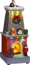 Luville - Chimney battery operated - l12xw14xh30cm - Kersthuisjes & Kerstdorpen