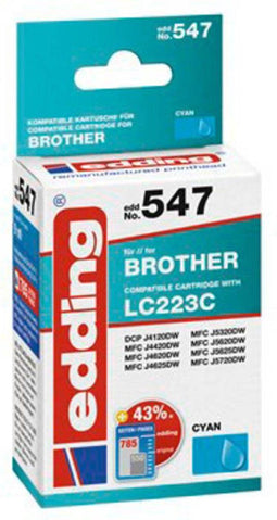 Edding EDD-547 inktcartridge 1 stuk(s) Compatibel Cyaan