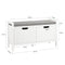 SoBuy FSR63-II-W - Entreebank - Witte schoenenkast met opbergbank - 91 cm breed