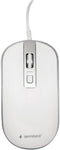 Gembird MUS-4B-06-WS - Optische muis - 4 knoppen - 1200 DPI - Zilver/Wit