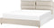 BATILLY - Tweepersoonsbed - Lichtbeige - 180 x 200 cm - Fluweel