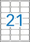 APLI 02414 - Zelfklevende etiketten - 100 vellen 63,5 x 38,1 mm - Wit (100 stuks)