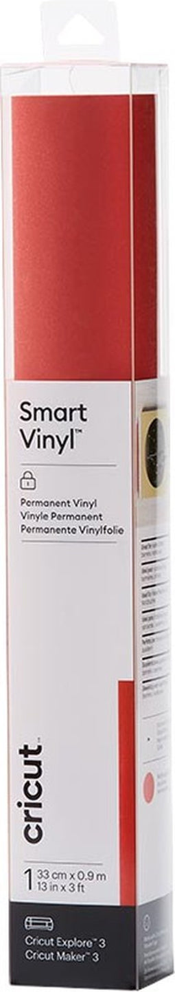 Cricut Smart Vinyl - Permanent Folie - 33x91 cm - Glanzend Rood (1 vel)