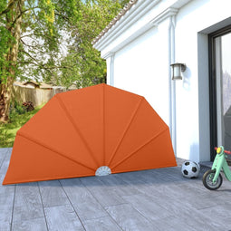 Terrasscherm inklapbaar 160 cm terracottakleurig