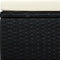 vidaXL - Voetenbank/poef - zwart - 53x53x30 - cm - poly - rattan