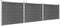 vidaXL - Schuttingpanelenset - 526x146 - cm - HKC - zwart