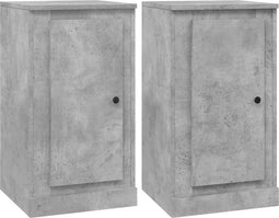 vidaXL - Dressoirs - 2 - st - 37,5x35,5x67,5 - cm - bewerkt - hout - betongrijs