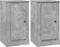 vidaXL - Dressoirs - 2 - st - 37,5x35,5x67,5 - cm - bewerkt - hout - betongrijs