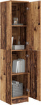 vidaXL - Hoge - Kast - in - Oud - Hout - – - 35x39x168 - cm, - Geengineerd - Hout