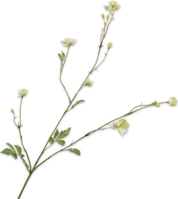Silk-ka Kunstbloem-Zijden Bloem Bloesem Tak Wit-Groen 99 cm Voordeelaanbod Per 2 Stuks