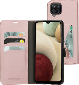 Mobiparts Classic Wallet Case - Samsung Galaxy A12 (2021) - Ruimte voor pasjes - Roze