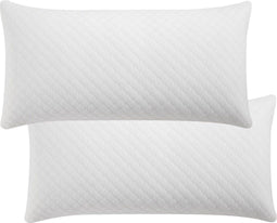 Juskys - Hoofdkussen - Memory Foam - 40 x 80 cm - Wit (2 stuks)