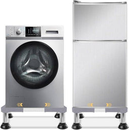 LUFT Wasmachineverhoger - Wasmachine Sokkel - Antivibratie - Verstelbaar - 40 x 10 x 21 cm