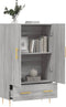 vidaXL - Hoge - kast - 69,5x31x115 - cm - bewerkt - hout - grijs - sonoma - eikenkleurig