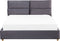 BATILLY - Bed met opbergruimte - Grijs - 180 x 200 cm - Fluweel
