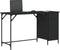 vidaXL - Computerbureau - 131x48x75 - cm - bewerkt - hout - zwart
