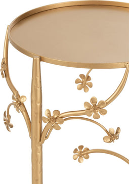 J-Line bijzettafel - metaal - goud - medium