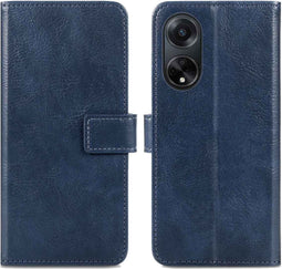 iMoshion Hoesje Geschikt voor Oppo A98 Hoesje Met Pasjeshouder - iMoshion Luxe Bookcase - Donkerblauw