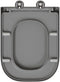 vidaXL - Toiletdeksel - met - Snelle - Montage - en - Soft - Close - in - Duroplast - Grijs