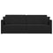vidaXL - Vloersofa - Bed - 2-in-1 - Zwart - 213x144x60 - cm - Velours