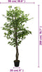 vidaXL - Kunstplant - ficus - 1260 - bladeren - 200 - cm - groen