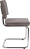 Zuiver Ridge Rib Eetkamerstoelen Grijs - Set van 2