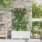 vidaXL - Tuincontainer - met - Trellis - 2 - stuks - Wit - 80x40x143 - cm
