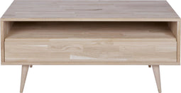 WOOOD Tygo Tv Meubel Met Retro Poten - Eiken - Onbehandeld - 47x100x44