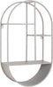 Feira Grijze Stalen Ovale Wandplank 35x15x60 cm
