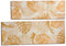 Canvas Blad van een plant Gouden 135 x 45 x 1,5 cm (6 Stuks)