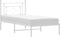 vidaXL - Bedframe - met - hoofdbord - metaal - wit - 100x190 - cm