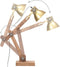 vidaXL Bureaulamp industrieel rond E27 58x18x90 cm messingkleurig