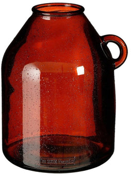 Mica Decorations Sitia Vaas - 21x21x25 cm - Glas - Rood
