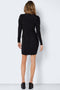 NOISY MAY NMINFINITY - Jurk met lange mouwen - Pofdetail op schouders - Zwart met glitter - Maat S