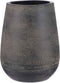 Mica Decorations Vaas Victor rond donkerbruin mat - H 30 x Ø 25 cm - Bloempot hoog - Bloemenvaas
