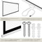 tectake® Beamer Scherm - 84 Inch (214 cm) - 16:9 Projectiescherm - Oprolbaar - 4K HD - Wand of Plafond Montage - Wit