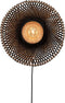 GOOD&MOJO Wandlamp Kalimantan - Bamboe/Zwart - Ø44cm - Binnen Modern