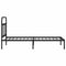 vidaXL - Bedframe - met - hoofdbord - metaal - zwart - 100x190 - cm