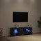vidaXL - TV-meubel - met - LED-verlichting - Zwart - Eiken - 120x35x40 - cm