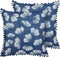 DANDELION - Sierkussen set van 2 - Donkerblauw - 45 x 45 cm - Polyester
