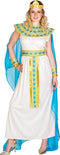 dressforfun Cleopatra - Vrouwenkostuum XXL - Betoverend kleed met haarband en kraag - Wit