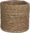Mica Decorations Plantenmand - naturel bruin - rotan - 16 x 16 cm - Met plastic binnenkant
