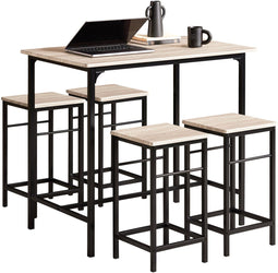 SoBuy OGT11-N Bartafel - Tuinset - max. 120 kg - Zwart / Bruin