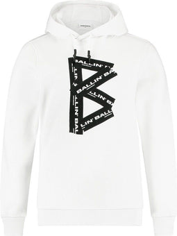 Ballin Amsterdam - Jongens Regular Fit Hoodie - 100% Katoen - Wit - Maat 152