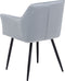 Set van 2 eetkamerstoelen JASMIN Fluweel Lichtgrijs